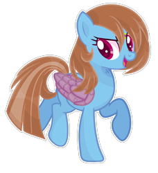 Size: 1265x1389 | Tagged: safe, artist:thieeur-nawng, base used, oc, oc only, species:pegasus, species:pony, g4, eyelashes, open mouth, pegasus oc, raised hoof, simple background, solo, transparent background, wings