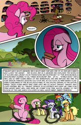 Size: 975x1500 | Tagged: safe, artist:faikie, character:applejack, character:fluttershy, character:pinkamena diane pie, character:pinkie pie, character:rainbow dash, character:rarity, species:earth pony, species:pegasus, species:pony, species:unicorn, episode:magical mystery cure, g4, my little pony: friendship is magic, ash, bad end, comic, female, golden oaks library, mare, mood whiplash, the big lebowski
