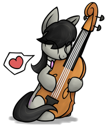 Size: 909x1039 | Tagged: safe, artist:chiramii-chan, character:octavia melody, g4, cello, eyes closed, female, heart, musical instrument, simple background, solo