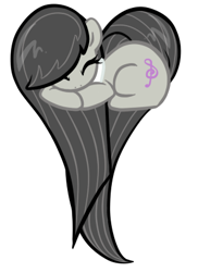 Size: 308x422 | Tagged: safe, artist:chiramii-chan, character:octavia melody, species:earth pony, species:pony, g4, cute, cutie mark, eyes closed, female, heart pony, hooves, mare, simple background, solo, transparent background, vector