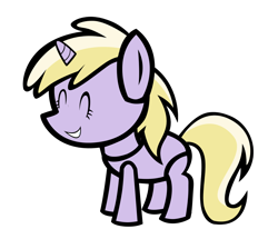 Size: 1086x933 | Tagged: safe, artist:mlp-scribbles, character:dinky hooves, female, filly, happy, paper mario, paper pony, smiling, solo, style emulation