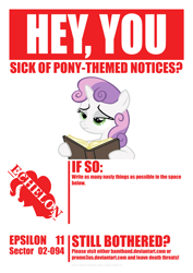 Size: 2480x3508 | Tagged: safe, artist:bamthand, character:sweetie belle, poster, your day is ruined