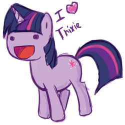 Size: 454x454 | Tagged: safe, artist:tenchi-outsuno, character:trixie, character:twilight sparkle, ship:twixie, female, lesbian, shipping