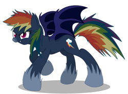 Size: 1023x753 | Tagged: safe, artist:burnt-sprinkles, character:rainbow dash, crossover, fangs, female, hengstwolf, simple background, solo, sonic the hedgehog (series), sonic the werehog, sonic unleashed, spread wings, transparent background, vector, werebow dash, wings