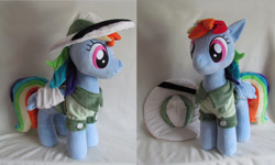 Size: 900x541 | Tagged: safe, artist:magnastorm, character:daring do, character:rainbow dash, species:pony, clothing, irl, photo, plushie