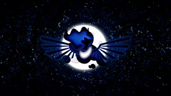 Size: 2732x1536 | Tagged: safe, artist:jamesg2498, character:princess luna, female, logo, moon, solo, space, vector, wallpaper