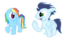 Size: 944x600 | Tagged: safe, artist:rebron-y, artist:thunderelemental, character:rainbow dash, character:soarin', ship:soarindash, female, male, shipping, simple background, straight, transparent background, vector
