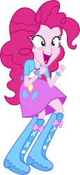 Size: 3244x7056 | Tagged: dead source, safe, artist:iamadinosaurrarrr, character:pinkie pie, equestria girls:equestria girls, g4, my little pony: equestria girls, my little pony:equestria girls, absurd resolution, female, no more ponies at source, simple background, solo, transparent background, vector