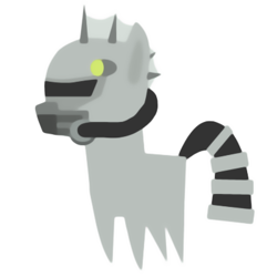 Size: 400x400 | Tagged: safe, artist:teschke, oc, oc only, oc:steelhooves, species:earth pony, species:pony, fallout equestria, armor, fanfic, fanfic art, male, mini, pointy ponies, power armor, simple background, solo, stallion, steel ranger, white background