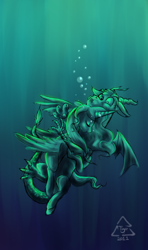 Size: 1224x2068 | Tagged: safe, artist:cat-cly, artist:melancholysanctuary, character:discord, character:princess celestia, ship:dislestia, female, male, shipping, straight, underwater