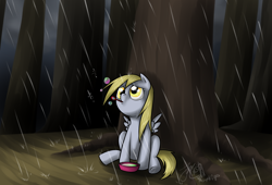 Size: 1424x968 | Tagged: safe, artist:cat-cly, character:derpy hooves, fanfic:bubbles, bubble, fanfic, female, filly, foal, sad, solo