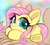 Size: 2808x2530 | Tagged: safe, artist:rrd-artist, character:fluttershy, species:pegasus, species:pony, g4, chibi, cute, lying down, solo, tiny