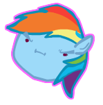 Size: 149x153 | Tagged: safe, artist:keno9988, character:rainbow dash, female, hair highlight, solo