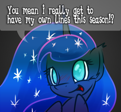 Size: 496x460 | Tagged: safe, artist:tivy, character:princess luna, species:alicorn, species:pony, dialogue, female, joke, looking at you, mare, solo, speech bubble