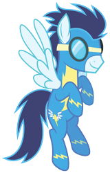 Size: 500x783 | Tagged: safe, artist:rainbowderp98, character:soarin', episode:sonic rainboom, g4, my little pony: friendship is magic, .ai available, male, simple background, solo, svg, transparent background, vector, wonderbolts uniform