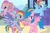 Size: 2000x1300 | Tagged: safe, artist:aquaticneon, character:firefly, character:patch (g1), character:rainbow blaze, character:rainbow dash, oc, species:pegasus, species:pony, ship:fireblaze, g1, g4, my little pony tales, family, female, filly, firefly as rainbow dash's mom, foal, g1 to g4, generation leap, mare, shipping
