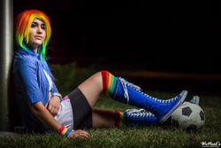 Size: 1500x1000 | Tagged: safe, artist:magyktrix, character:rainbow dash, species:human, my little pony:equestria girls, cosplay, irl, irl human, photo, photography, solo