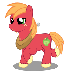 Size: 698x755 | Tagged: safe, artist:mlp-scribbles, character:big mcintosh, macareina, rule 63, simple background, solo, transparent background, vector