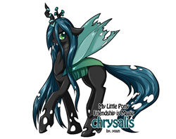Size: 600x476 | Tagged: safe, artist:yoonny92, character:queen chrysalis, species:changeling, changeling queen, female, solo