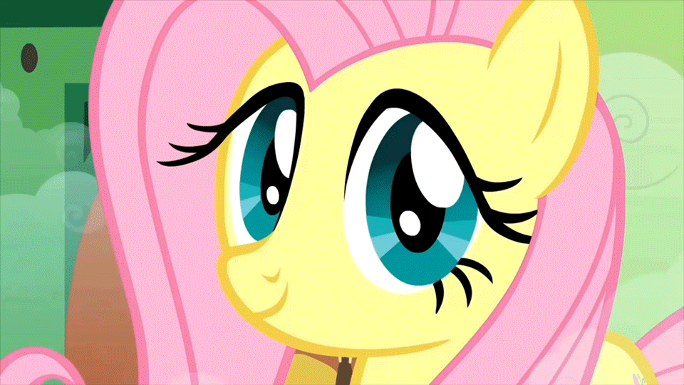 Size: 960x540 | Tagged: safe, artist:ethaes, edit, edited screencap, screencap, character:flutterbat, character:fluttershy, species:bat pony, species:pony, episode:a bird in the hoof, episode:bats!, g4, my little pony: friendship is magic, animated, fangs, race swap, smiling, solo, transformation, vamp out