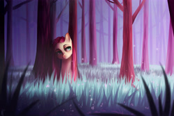 Size: 6000x4000 | Tagged: safe, artist:vardastouch, character:fluttershy, species:pegasus, species:pony, female, forest, grass, scenery, solo, tree