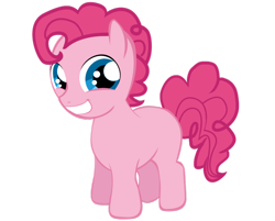 Size: 900x724 | Tagged: safe, artist:icedroplet, part of a set, character:pinkie pie, species:pony, adoraberry, bubble berry, colt, cute, foal, grin, looking at you, male, rule 63, rule63betes, simple background, smiling, smiling at you, solo, standing, transparent background, vector, younger