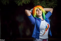 Size: 2048x1366 | Tagged: safe, artist:magyktrix, character:rainbow dash, species:human, my little pony:equestria girls, cosplay, irl, irl human, photo, solo