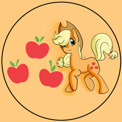 Size: 3000x3000 | Tagged: safe, artist:resonance, character:applejack, button, cutie mark, female, solo