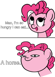 Size: 3000x4183 | Tagged: safe, artist:mrhaliboot, artist:thematrixman, character:pinkie pie, absurd resolution, faec, female, horse, implied cannibalism, solo