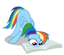 Size: 1714x1475 | Tagged: safe, artist:mlp-scribbles, character:rainbow dash, boop, face down ass up, facebook, facebooking, female, newspaper, reading, simple background, solo, transparent background, vector, wide eyes
