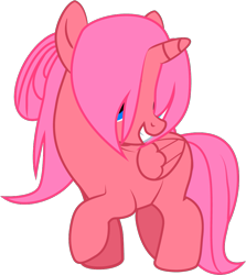 Size: 907x1018 | Tagged: safe, artist:creshosk, oc, oc only, oc:cherry bloom, species:alicorn, species:pony, alicorn oc, female, filly, simple background, solo, transparent background, vector, wet mane