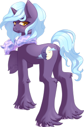 Size: 1024x1551 | Tagged: safe, artist:pyoo-kee-pony, oc, oc only, species:pony, species:unicorn, clothing, dark skyes, nightswitch, scarf, simple background, solo, transgender, transparent background, unshorn fetlocks
