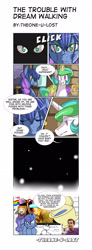 Size: 750x2039 | Tagged: safe, artist:the0ne-u-lost, character:princess celestia, character:princess luna, species:alicorn, species:pony, :<, :t, alternate hair color, banana, bananalestia, cake, cakelestia, comic, crying, dream walker luna, eating, female, floppy ears, frown, glare, gritted teeth, internet, leek spin, levitation, like a boss, magic, mare, nyan cat, prone, scrunchy face, serious, shivering, shoop da whoop, telekinesis, toasty, toilet, wat, wide eyes, youtube