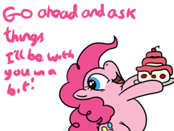 Size: 533x403 | Tagged: safe, artist:nidote-the-nidoran, character:pinkie pie, cake, female, solo, the peckish pony, tumblr