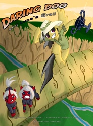Size: 1200x1630 | Tagged: safe, artist:juanrock, character:daring do, oc, clothing, grail, hat, poster