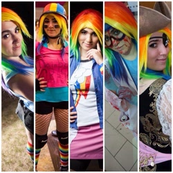 Size: 960x960 | Tagged: safe, artist:magyktrix, character:rainbow dash, species:human, cosplay, equestria girls outfit, irl, irl human, photo, pirate dash