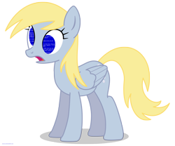 Size: 3600x3000 | Tagged: safe, artist:larsurus, character:derpy hooves, species:pegasus, species:pony, blue screen of death, error message, female, high res, mare