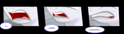Size: 680x189 | Tagged: safe, artist:parallaxmlp, edit, oc, oc only, oc:discentia, species:pony, species:unicorn, comic, cropped, female, mare, reaction, reaction image, reddit, solo, teeth