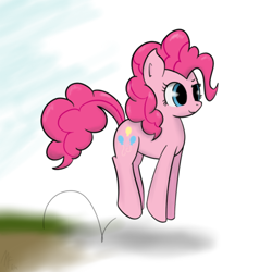 Size: 600x600 | Tagged: safe, artist:muffinsforever, character:pinkie pie, newbie artist training grounds, pronking