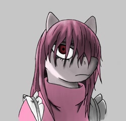 Size: 1408x1344 | Tagged: safe, artist:stainless33, elfen lied, lucy, ponified, simple background, solo