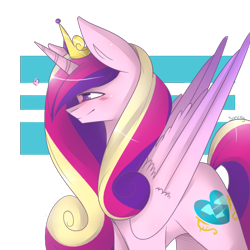 Size: 800x800 | Tagged: safe, artist:sheeppiss, character:princess cadance, big wings, female, heart, solo
