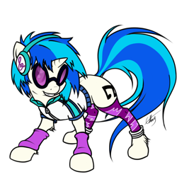 Size: 1000x1000 | Tagged: safe, artist:ethaes, character:dj pon-3, character:vinyl scratch, equestria girls:rainbow rocks, g4, my little pony: equestria girls, my little pony:equestria girls, bottomless, clothing, equestria girls outfit, female, headphones, solo