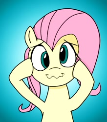 Size: 700x800 | Tagged: safe, artist:arthur9078, artist:heir-of-rick, character:fluttershy, derp, female, solo, wavy mouth