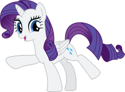 Size: 1600x1178 | Tagged: dead source, safe, artist:overdriv3n, character:rarity, species:alicorn, species:pony, episode:pinkie pride, g4, my little pony: friendship is magic, animation error, female, race swap, raricorn, simple background, solo, transparent background, vector