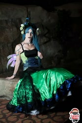 Size: 480x719 | Tagged: safe, artist:kyuu-vixen-cosplay, character:queen chrysalis, species:changeling, species:human, convention, cosplay, irl, irl human, photo, running of the leaves