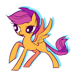 Size: 600x600 | Tagged: safe, artist:tearzah, character:scootaloo, female, solo