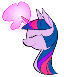 Size: 500x600 | Tagged: safe, artist:tearzah, character:twilight sparkle, happy, magic, smiling