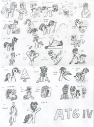 Size: 3000x4059 | Tagged: safe, artist:techarmsbu, character:aloe, character:apple bloom, character:applejack, character:big mcintosh, character:coco pommel, character:comet tail, character:cool star, character:cosmic, character:derpy hooves, character:diamond mint, character:dj pon-3, character:doctor whooves, character:fluttershy, character:goldengrape, character:granny smith, character:helia, character:lotus blossom, character:lyra heartstrings, character:minuette, character:pinkie pie, character:rainbow dash, character:rarity, character:red gala, character:scootaloo, character:starburst, character:sweetie belle, character:time turner, character:tornado bolt, character:twilight sparkle, character:twilight sparkle (alicorn), character:vinyl scratch, character:wild fire, oc, oc:littlepip, oc:wonder puck, species:alicorn, species:earth pony, species:pegasus, species:pony, species:unicorn, fallout equestria, newbie artist training grounds, absurd resolution, apple family member, background pony, black and white, blanket, bright bulb, caroling, cheerleader, christmas tree, clothing, cutie mark, doctor who, eyes closed, falling, fanfic, fanfic art, female, filly, glowing horn, grayscale, hearth, hockey, hockey puck, hole, hooves, horn, hot chocolate, leaves, levitation, magic, male, mare, mattress, monochrome, night knight, open mouth, pipbuck, present, rake, skates, skiing, sleeping, smiling, snow, spread wings, stairs, stallion, stretching, tardis, telekinesis, text, thin ice, tiny, tree, trophy, vault suit, wings