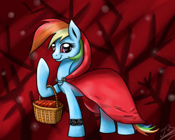 Size: 1000x800 | Tagged: safe, artist:yummiestseven65, character:rainbow dash, little red riding hood, parody