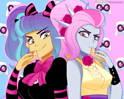 Size: 800x639 | Tagged: safe, artist:chokico, character:photo finish, equestria girls:rainbow rocks, g4, my little pony: equestria girls, my little pony:equestria girls, bust, female, looking at you, nail polish, phone, pixel pizazz, violet blurr